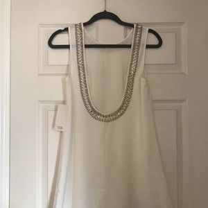 TOBI NWT White Sheer Backless Dress